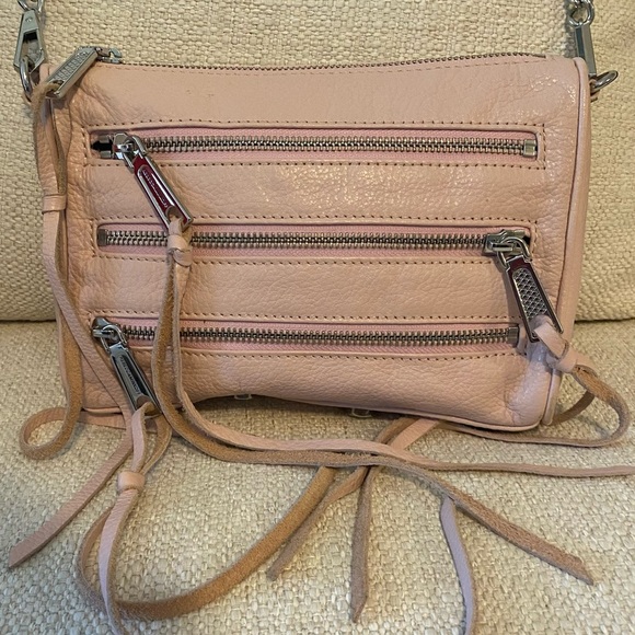 Rebecca Minkoff
5 Zip Rocker Leather Crossbody Bag, Pink/Blush silver hardware - Picture 5 of 12